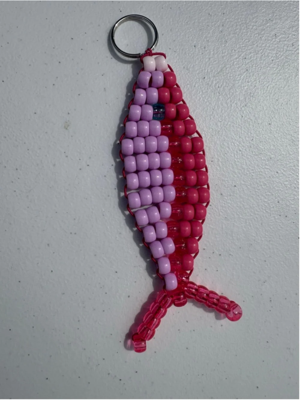 Pony Bead Fish Keychain | Bag Charm | Handmade